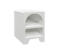 sweeek - Table de chevet organique décor bois 2 niches THESSA