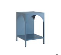 Table de chevet. table d'appoint en acier bleu