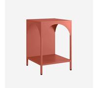 sweeek - Table de chevet. table d'appoint en acier terracotta