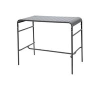 Table haute de jardin métal 4 places. anthracite. 120 x 70 x 95cm