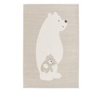 sweeek - Tapis Enfant Beige/crème 80 x 150cm. Tapis intérieur oursons. Poils Ras