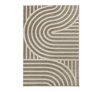sweeek - Tapis intérieur Motif Graphique Taupe 120x170cm - Enzo
