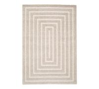 sweeek - Tapis intérieur Motif Rectangle Beige et crème 80x150cm - Silo