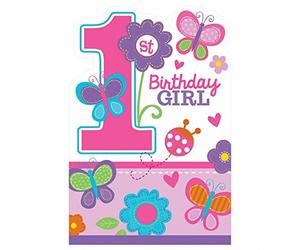 Sweet Birthday Girl Die-Cut Invitations and Envelopes /8