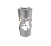 Sweet Ghosts dans un cadre en forme de cœur pastel Gobelet isotherme en acier inoxydable double paroi