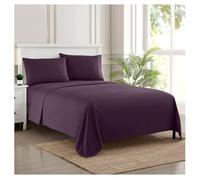 Sweet Home Collection 1800 Fils en Coton égyptien de qualité 4 pièces Profondeur de Drap de lit de Poche, California King, Beige, Violet, California King