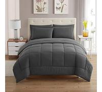 Sweet Home Collection Ensemble Alternatif en Duvet Ultra Doux, draps de lit Luxueux, Polyester, Gris, Grand lit
