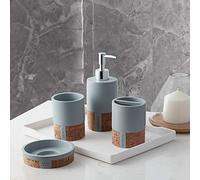 Sweet Home Collection Ensemble de 4 Accessoires de Salle de Bain, Collections Uniques, Moderne Classique Contemporain, décoratif, Beaux Designs, Bains Douche Baignoire, Moderno