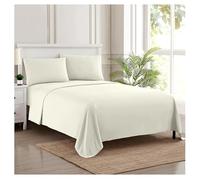 Sweet Home Collection Parure de lit de Luxe 1800 Fils au Pouce carré - Draps en Microfibre brossée Douce de qualité égyptienne - Ensemble de literie avec Drap Plat, Drap-Housse, 2 taies d'oreiller