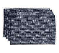 Sweet Home Collection Trends Lot de 4 Sets de Table 100% Coton tissé Bicolore Bleu Marine 33 x 48,3 cm