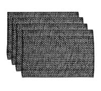 Sweet Home Collection Trends Lot de 4 Sets de Table 100% Coton tissé Bicolore Noir 33 x 48,3 cm