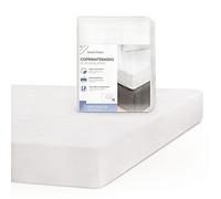 Sweet Home - Couvre et Protège-Matelas 1 Place en Jersey et Coton, Antibactérien et Antitranspirant, Idéal pour Linge de Lit et Oreillers, 90x200x25cm avec Angles Élastiques