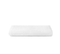 SWEET HOME - Drap de Bain Waffle 70 x 140 cm, en Pur Coton Zéro Twist - Blanc