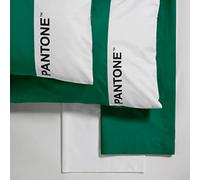 SWEET HOME Pantone™ Parure de lit 2 Places en Coton avec draps 240 x 280 cm + taies d'oreiller 50 x 80 cm + Drap Housse 180 x 200 cm pour Matelas jusqu'à 25 h, Vert/Blanc