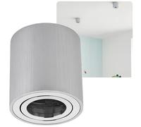 Sweet Led Cadre de montage en aluminium - Spot IP20 orientable, y compris douille GU10, 230V - Spot de montage rond - 80x84mm, argent
