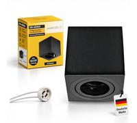 Sweet Led Cadre de montage en aluminium - Spot IP20 orientable, y compris douille GU10, 230V - Spot de montage carré - 80x80x84mm, noir