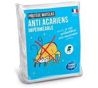 SWEET NIGHT - Protège Matelas 180x200 cm | Alèse Imperméable et Anti Acariens | Bouclette Éponge Coton | Silencieux et Respirant | Compatible Grands Bonnets