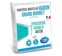 Sweet Night - Protège Matelas Grand Bonnet | pour Bonnet jusqu'à 30cm | 140x190/200x30cm | Alèse Imperméable | Lavable à 90°C