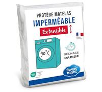 SWEET NIGHT - Protège Matelas pour Lit articulé - Alèse pour Lit Électrique (2x70x200 cm) - 1 Seul protège Matelas pour 2 Matelas TPR 70x200 - Imperméable - Bonnet 27 cm - Certifié OekoTex
