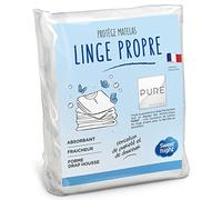 SWEET NIGHT Sweetnight - Protège Matelas Linge Propre 140x190/200 cm | Molleton 100% Coton | Doux et Confortable | Absorbant et Silencieux