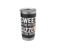 Sweet on the outside, sizzle on the inside. Cute Pizza Gobelet isotherme en acier inoxydable double paroi