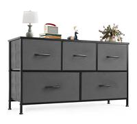 Sweetcrispy Commode pour Chambre à Coucher - Large tiroir - Organisateur de Rangement en Tissu avec 5 tiroirs - Petite Commode - Support TV pour Chambre à Coucher, Armoire, Salon, Chambre d'enfant