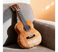 SweetJECCU Coussin de guitare personnalisé - Cadeau de Noël ou d'anniversaire pour les amateurs de musique (guitare)