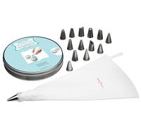 SWEETLY DOES IT KitchenCraft Kit de Glaçage, Ensemble de Poche à Douille et Buses pour Décoration de Gâteaux, Coffret Cadeau (16 Pièces)