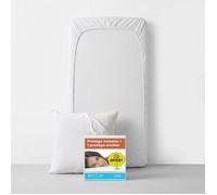 Sweetnight - Lot Protège-Matelas 90x190 + 1 Protège-Oreiller 65x65 - Bouclette Éponge Coton Absorbante - Forme Drap Housse