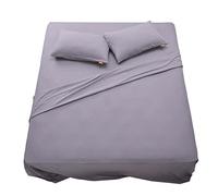 SweetNight Parure de Lit 4 Pièces (Drap Housse 135x190x30cm, Drap Plat 230x260cm, 2*Taie d'oreiller 50x80cm) Ensemble Parure de Lit Drap 135x190 Complet, Vert