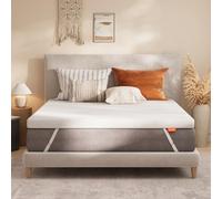 Sweetnight Topper Matelas en Mousse Gel 90 x 190 cm, surmatelas viscoélastique à mémoire de Forme épaisseur de 7 cm, Housse Blanche Amovible et Lavable, surmatelas Doux et Respirant 90 x 190 x 7 cm