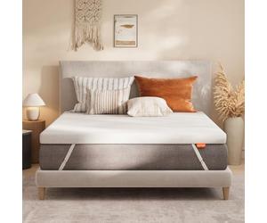 Sweetnight Topper Matelas en Mousse Gel 90 x 190 cm, surmatelas viscoélastique à mémoire de Forme épaisseur de 7 cm, Housse Blanche Amovible et Lavable, surmatelas Doux et Respirant 90 x 190 x 7 cm