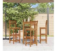 ""SWEETY"" Tabourets de bar lot de 4 - bois d'acacia solide - anticorrosion - 26.5kg CJ483