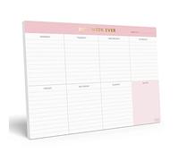 Sweetzer & Orange Bloc-notes semainier rose doré avec planificateur journalier quadrillé 17,8 x 25,4 cm - Planificateur journalier 2025 - Planificateur d'étudiant, planificateur de travail et