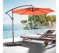 Sweiko Parasol à manivelle,Parasol extérieur double face Rectangulaire Grand,Orange