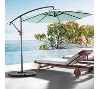 Sweiko Parasol à manivelle,Parasol extérieur double face Rectangulaire Grand,Vert clair