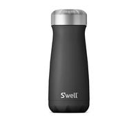 S'well Bouteille de voyage, Black Onyx, 470ml. La bouteille de voyage isolée sous vide garde les boissons froides et chaudes - Bouteille d'eau en acier inoxydable sans BPA