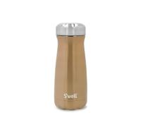 S'well Bouteille de voyage, Pyrite, 470ml. La bouteille de voyage isolée sous vide garde les boissons froides et chaudes - Bouteille d'eau en acier inoxydable sans BPA