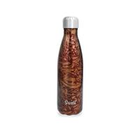 S'well Bouteille d'eau originale, Burgundy Swirl, 500ml. La bouteille isotherme garde les boissons froides et chaudes - Bouteille d'hydratation en acier inoxydable sans BPA pour les déplacements.