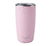 S'well Gobelet de voyage isotherme avec couvercle coulissant pour boissons chaudes et froides, à la maison ou au travail, 530 ml, tourbillon lavande