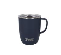 S'well Mug avec poignée, Azurite, 350ml. Mug isotherme sous vide en Acier inoxydable avec poignée, tasse de voyage avec couvercle coulissant - Lavable au lave-vaisselle