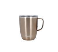 S'well Mug avec poignée, Pyrite, 350ml. Mug isotherme sous vide en Acier inoxydable avec couvercle coulissant - Lavable au lave-vaisselle