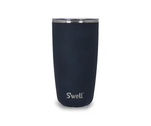 S'well Tumbler with Lid, 530ml, Azurite, BPA/BPS-Free Vacuum Triple-Insulated Travel Cup with Slide-Open Lid, for Hot and Cold Beverages, At Home or Work up to 12h Cold/4h Hot