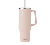 S'well Tumbler XL, Gobelet Réutilisable avec Paille, Bouteille en Acier Inoxydable Triple épaisseur, Conserve les Boissons chaudes pendant 50h et froides pendant 10h, 1180ml, Sel de l'Himalaya