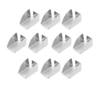SWETRACE 10 Clips de Support D’étagère en Fer pour Armoire Bureau | Maintien Sûr et Pose Facile pour Meubles Classeurs, Compatibilité Standard, Lot de 10 Pièces, Argenté