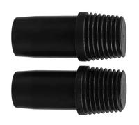 SWETRACE Adaptateur Embout Fileté en Plastique 2pcs pour Manche à Balai Type Allemand, Solide et Facile à Installer, Accessoire pour Balai à Manche Noir en Bureau et Maison