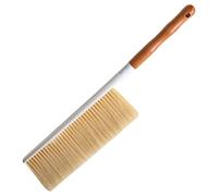 SWETRACE Balayette à Main Bois Hêtre Poils Souples Long Manche | Brosse plate pour dépoussiérer appareils et fenêtres, poils flexibles non abrasifs, prise confortable pour quotidien