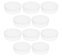 SWETRACE Boîte de Rangement Ronde Transparente 10pcs en PP 8cm pour Éponge à Maquillage, Compact Design et Prévention de Déformation, pour Voyage et Bijoux