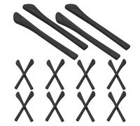 SWETRACE Embouts de Lunettes en Silicone 20 Pièces Noir Antidérapants | Protection Branche Lunette Oreille, Embouts de Tempe Manchon, Crochets Antidérapants