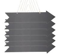 SWETRACE Lot de 6 Panneaux en Bois à Ardoise Fléchés, Légers Cordon, Design Vierge pour Décoration Intérieure Maison, Signalisation Directionnelle Pratique